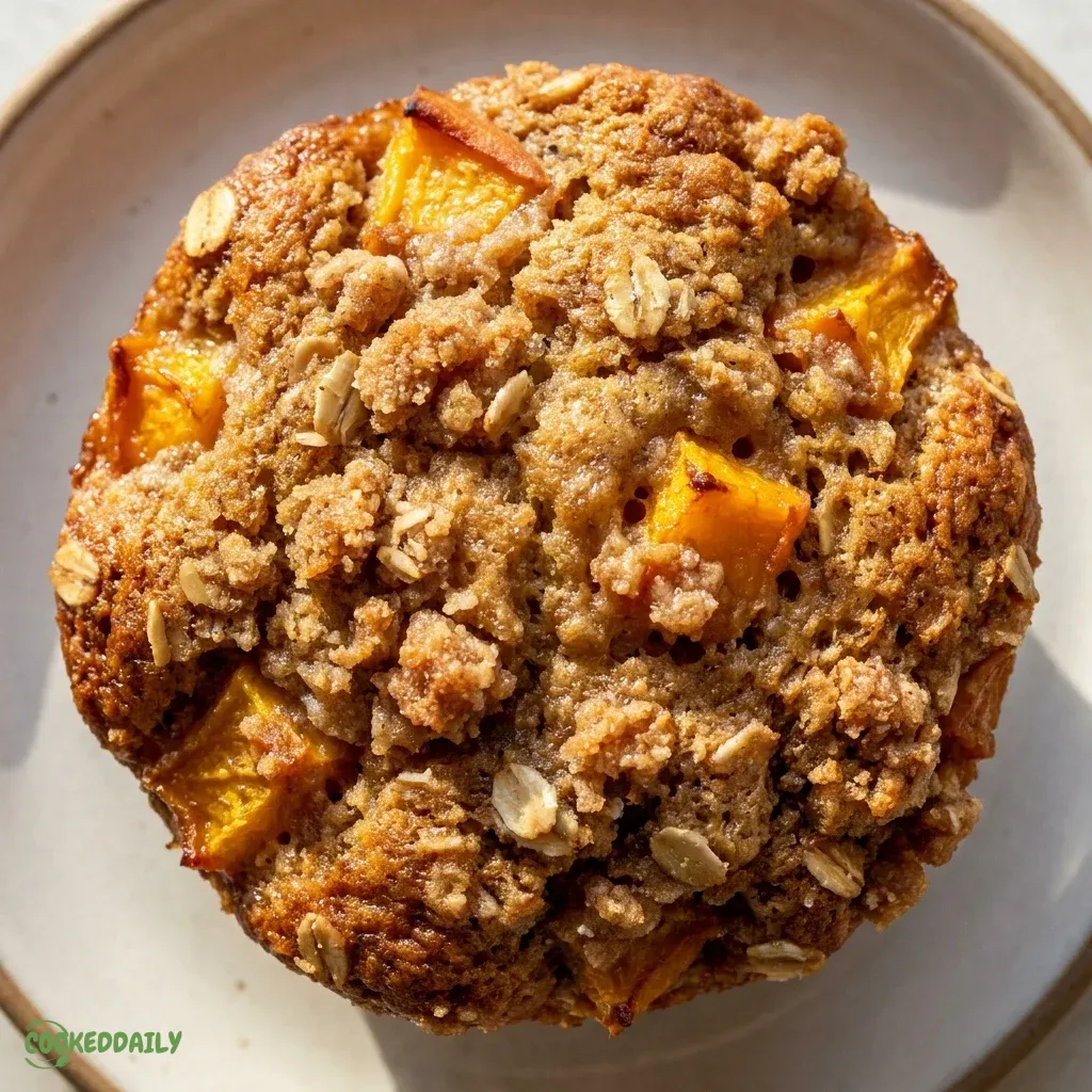 Healthy Peach Cobbler Breakfast Muffins 5 Healthy Peach Cobbler Breakfast Muffins