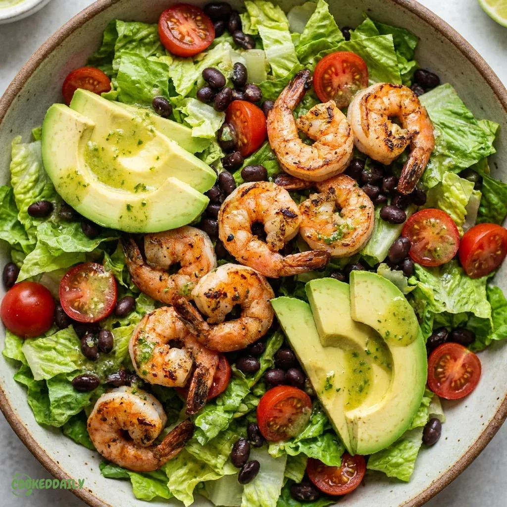 Healthy Shrimp Taco Salad with Lime Dressing 5 Healthy Shrimp Taco Salad with Lime Dressing