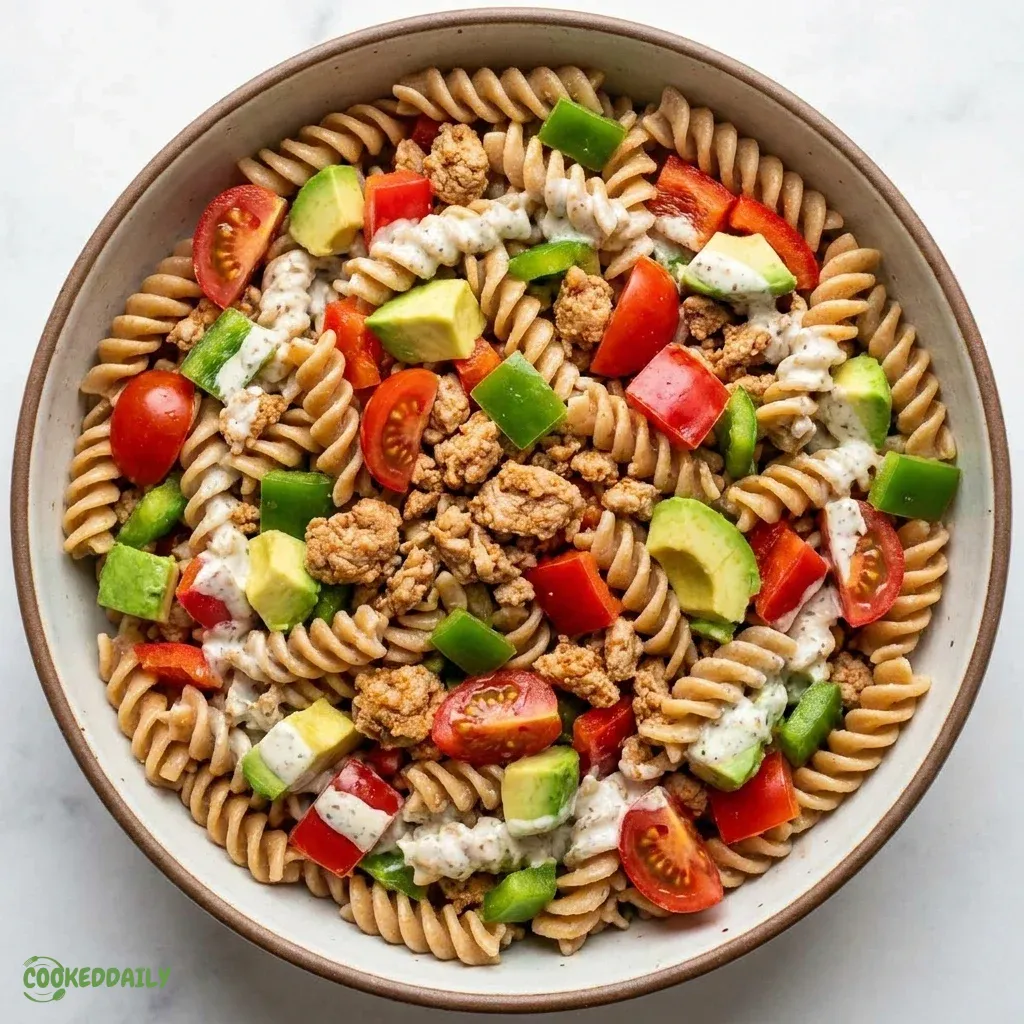 Healthy Taco Pasta Salad 5 Healthy Taco Pasta Salad