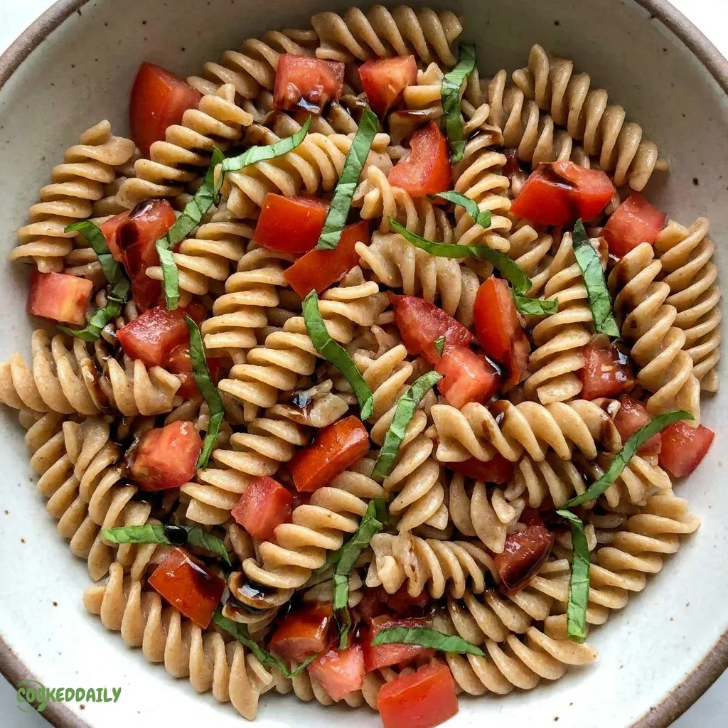 Healthy Vegan Bruschetta Pasta Salad 5 Healthy Vegan Bruschetta Pasta Salad
