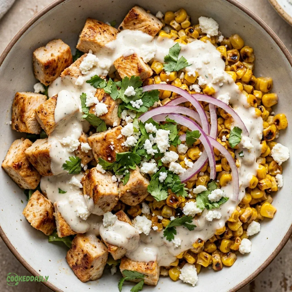 High-Protein Street Corn Chicken Salad Bowl 5 High-Protein Street Corn Chicken Salad Bowl