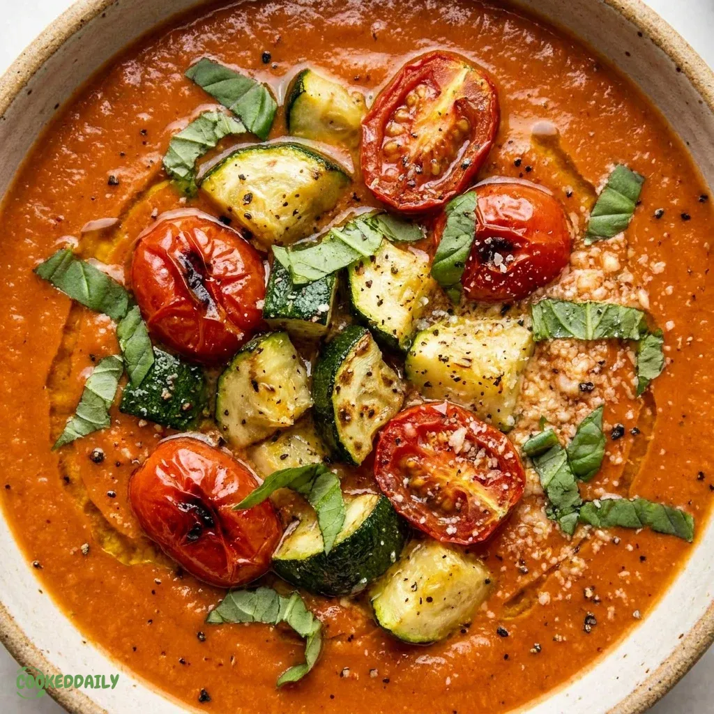 Low-Calorie Roasted Zucchini Tomato Soup 5 Low-Calorie Roasted Zucchini Tomato Soup