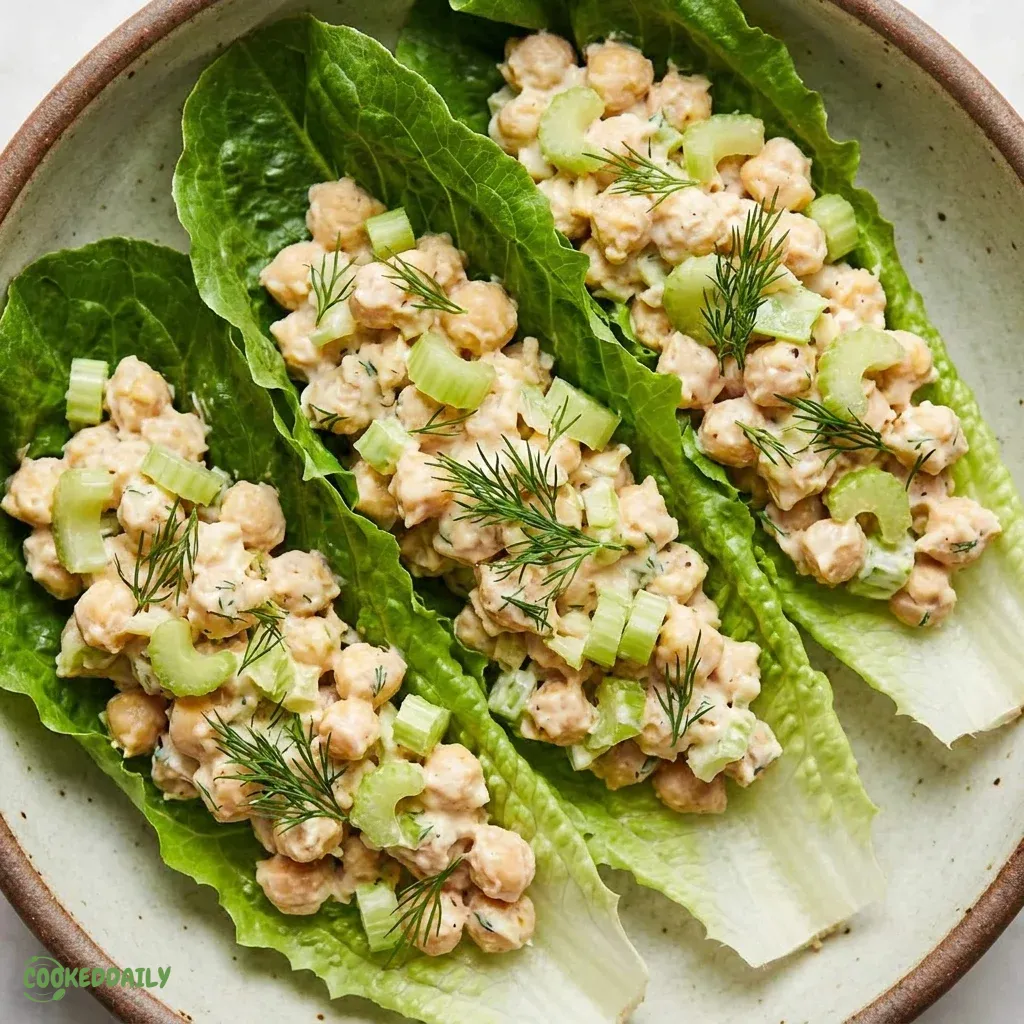 Vegan Chickpea Salad Lettuce Wraps 5 Vegan Chickpea Salad Lettuce Wraps