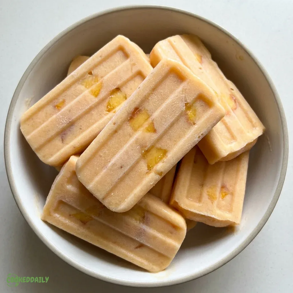 Vegan Creamy Peach Popsicles 5 Vegan Creamy Peach Popsicles