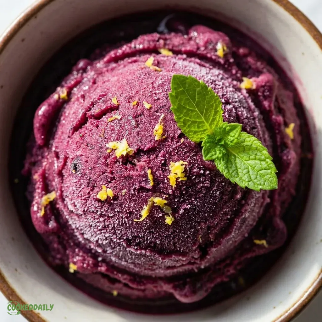 Dairy-Free Blueberry Lemon Sorbet 5 Dairy-Free Blueberry Lemon Sorbet