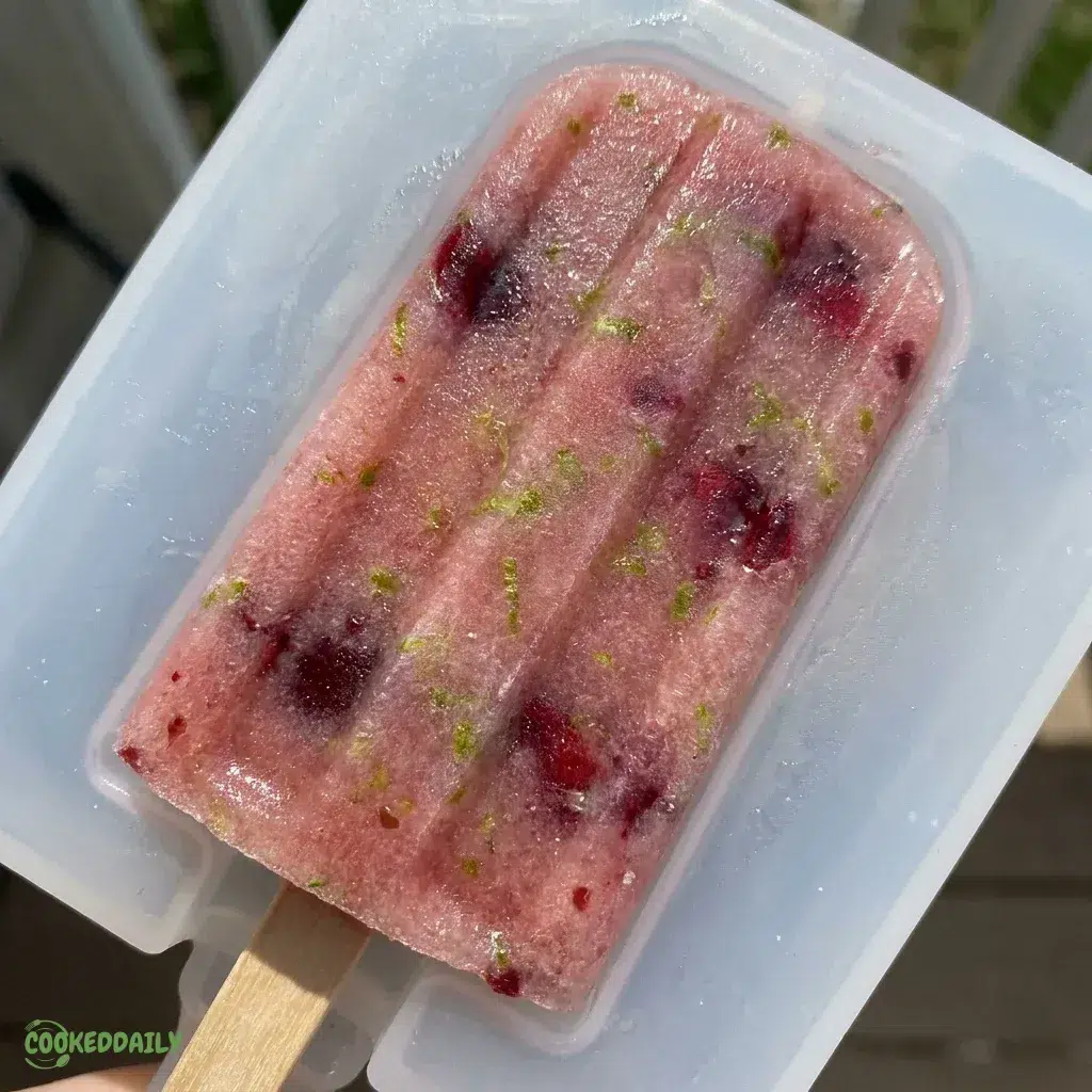 Dairy-Free Cherry Limeade Popsicles 5 Dairy-Free Cherry Limeade Popsicles