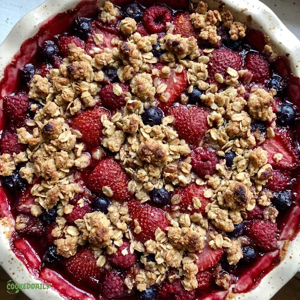 Healthy Berry Crumble Pie 5 Healthy Berry Crumble Pie