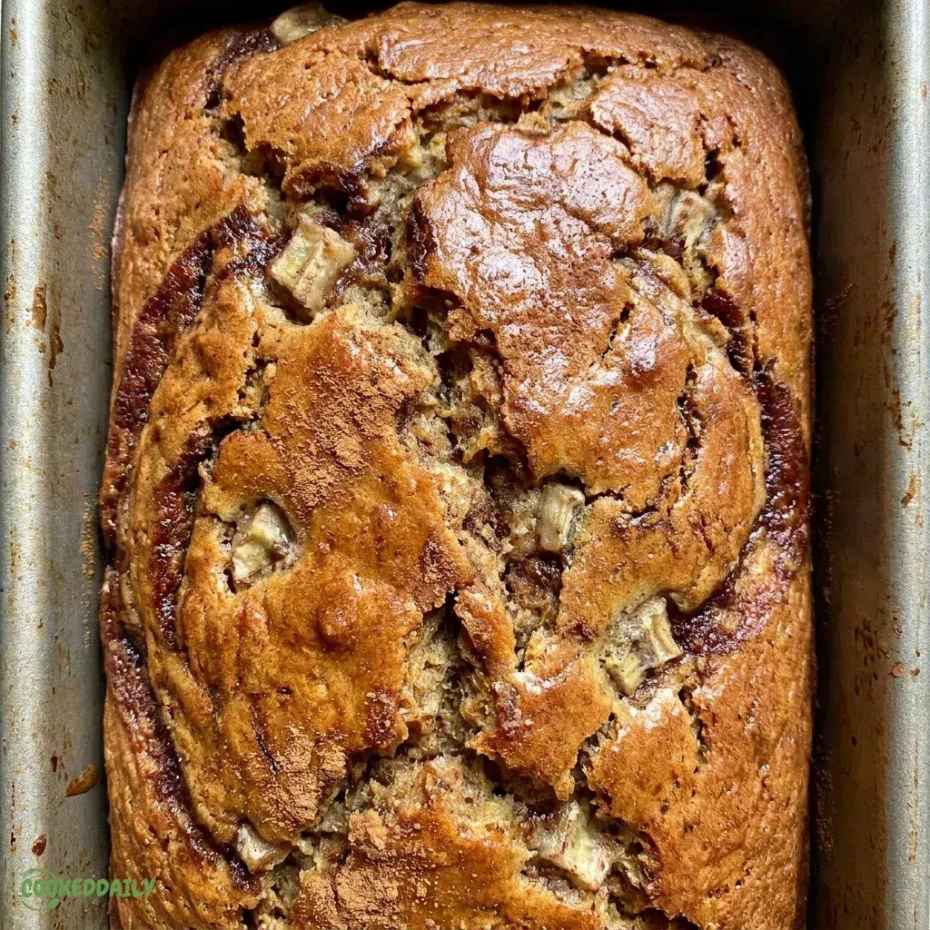 Healthy Cinnamon Roll Banana Bread 5 Healthy Cinnamon Roll Banana Bread