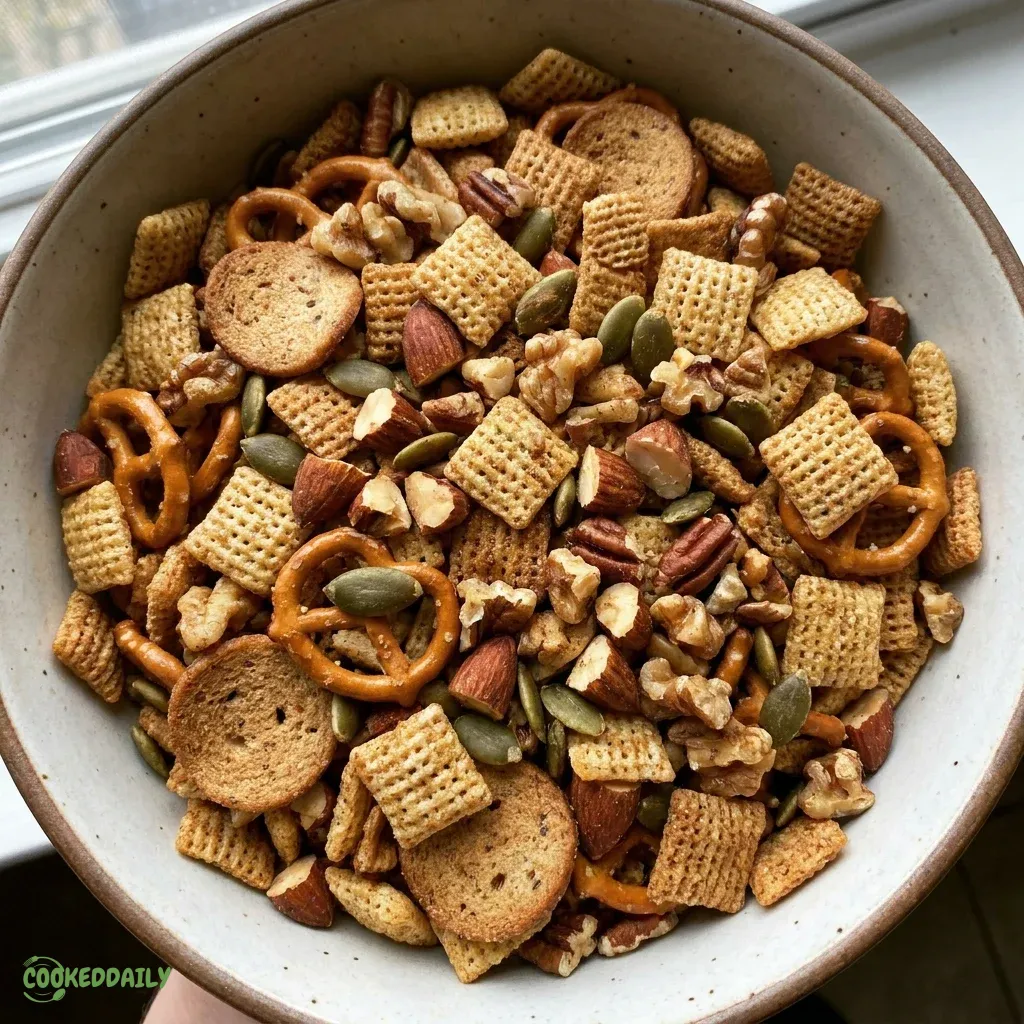 Healthy Homemade Chex Mix (Low-Sodium) 5 Healthy Homemade Chex Mix (Low-Sodium)
