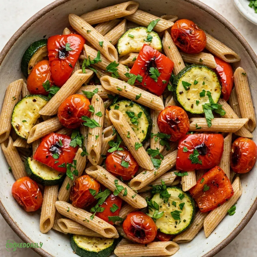 Healthy Roasted Vegetable Pasta Salad 5 Healthy Roasted Vegetable Pasta Salad
