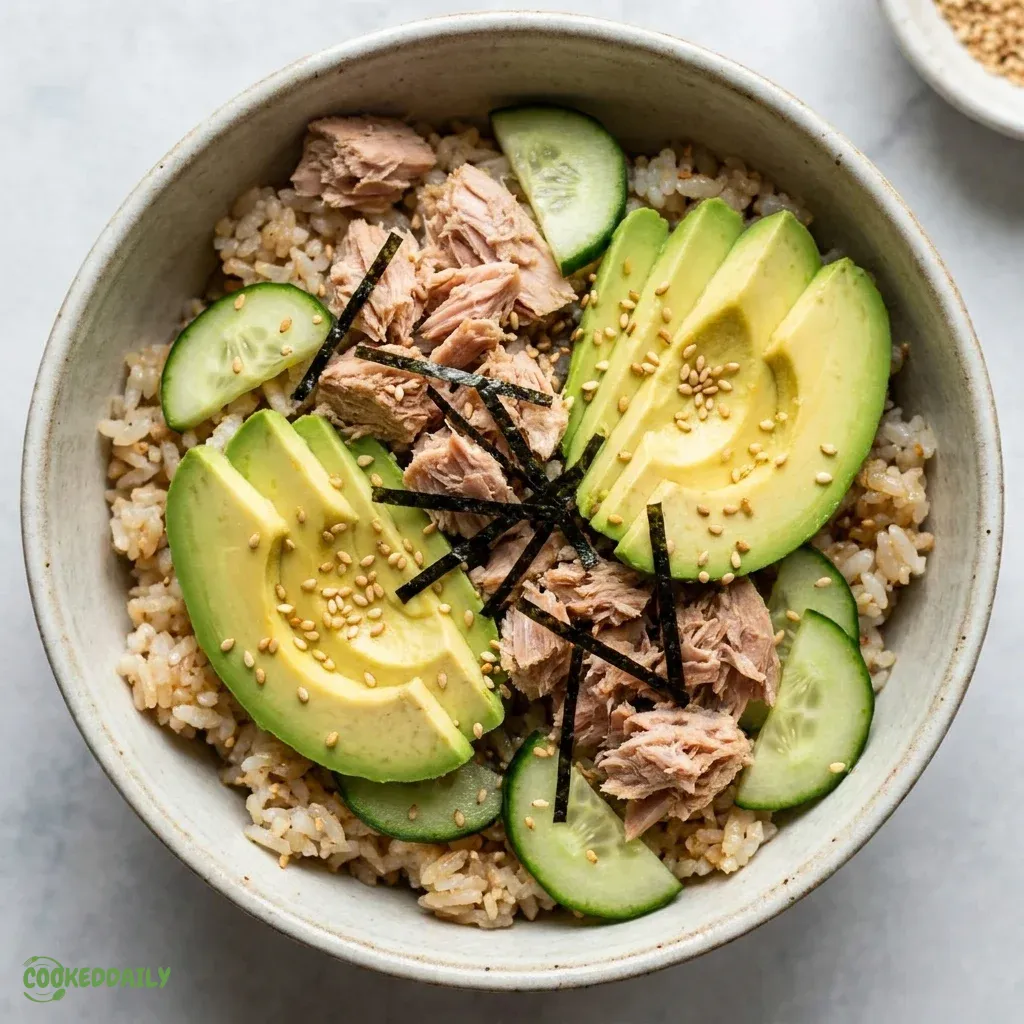 Healthy Tuna Rice Sushi Bowl 5 Healthy Tuna Rice Sushi Bowl