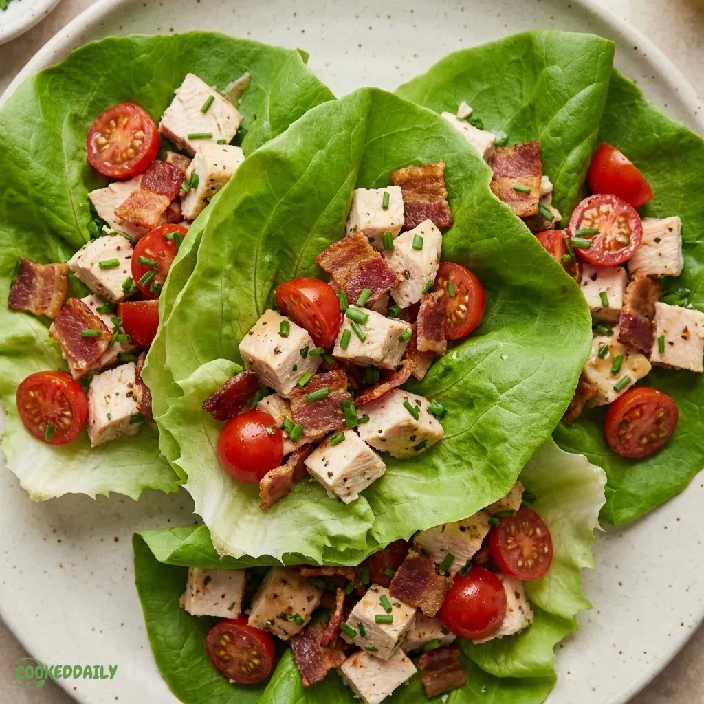 High-Protein BLT Chicken Salad Lettuce Wraps 5 High-Protein BLT Chicken Salad Lettuce Wraps