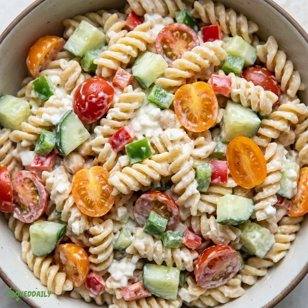 High-Protein Cottage Cheese Pasta Salad 5 High-Protein Cottage Cheese Pasta Salad