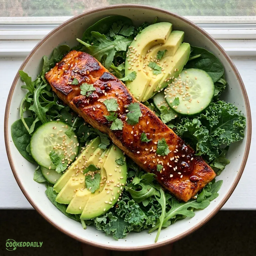 Spicy Honey Glazed Salmon Salad 5 Spicy Honey Glazed Salmon Salad
