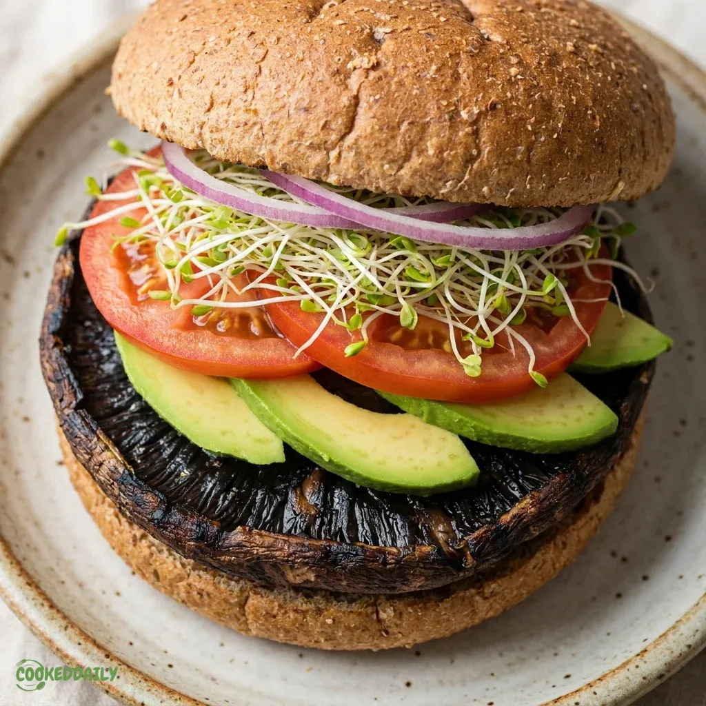 Vegetarian Grilled Portobello Mushroom Burgers 5 Vegetarian Grilled Portobello Mushroom Burgers