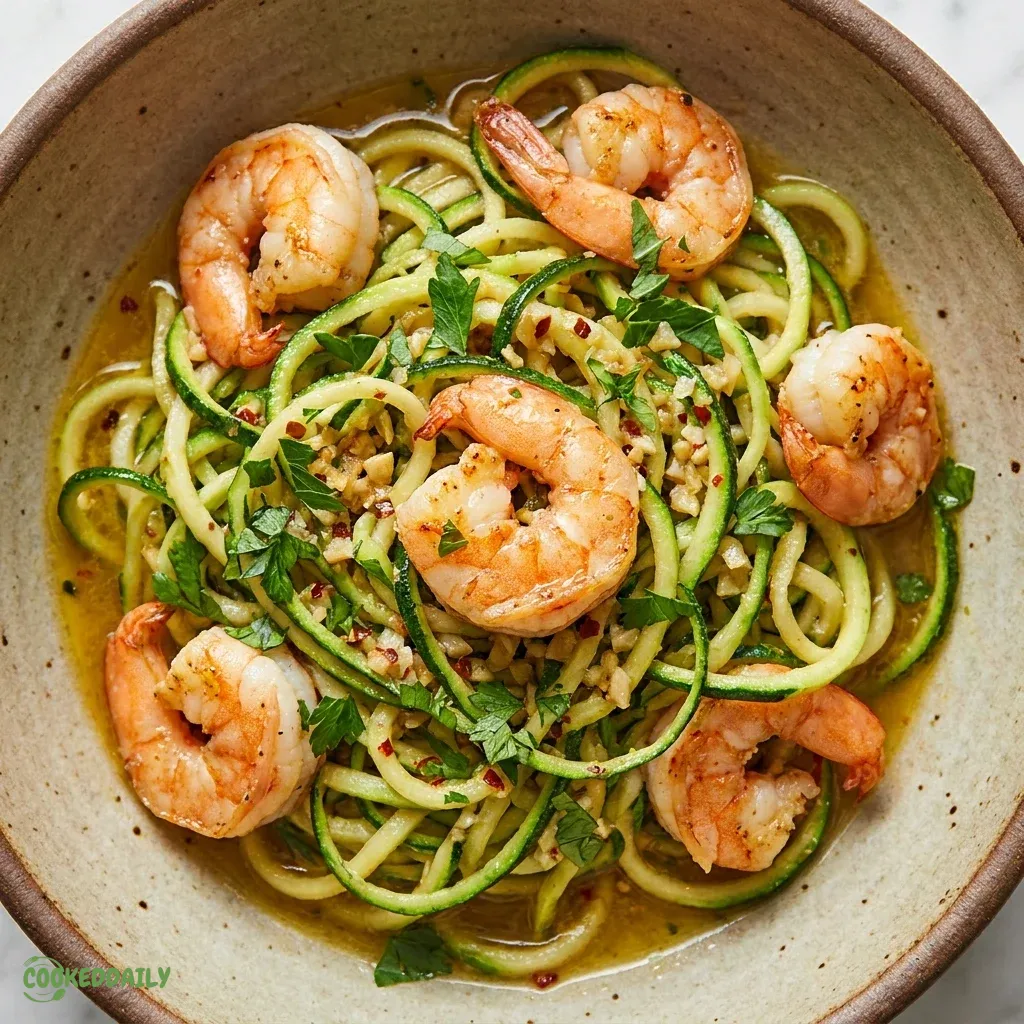 Zucchini Noodles with Garlic Butter Shrimp 5 Zucchini Noodles with Garlic Butter Shrimp